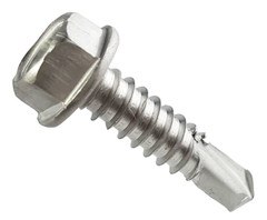 200 Pcs Self Drilling /Tapping Sheet Metal Screws Hex-Washer Head Assortment SAE