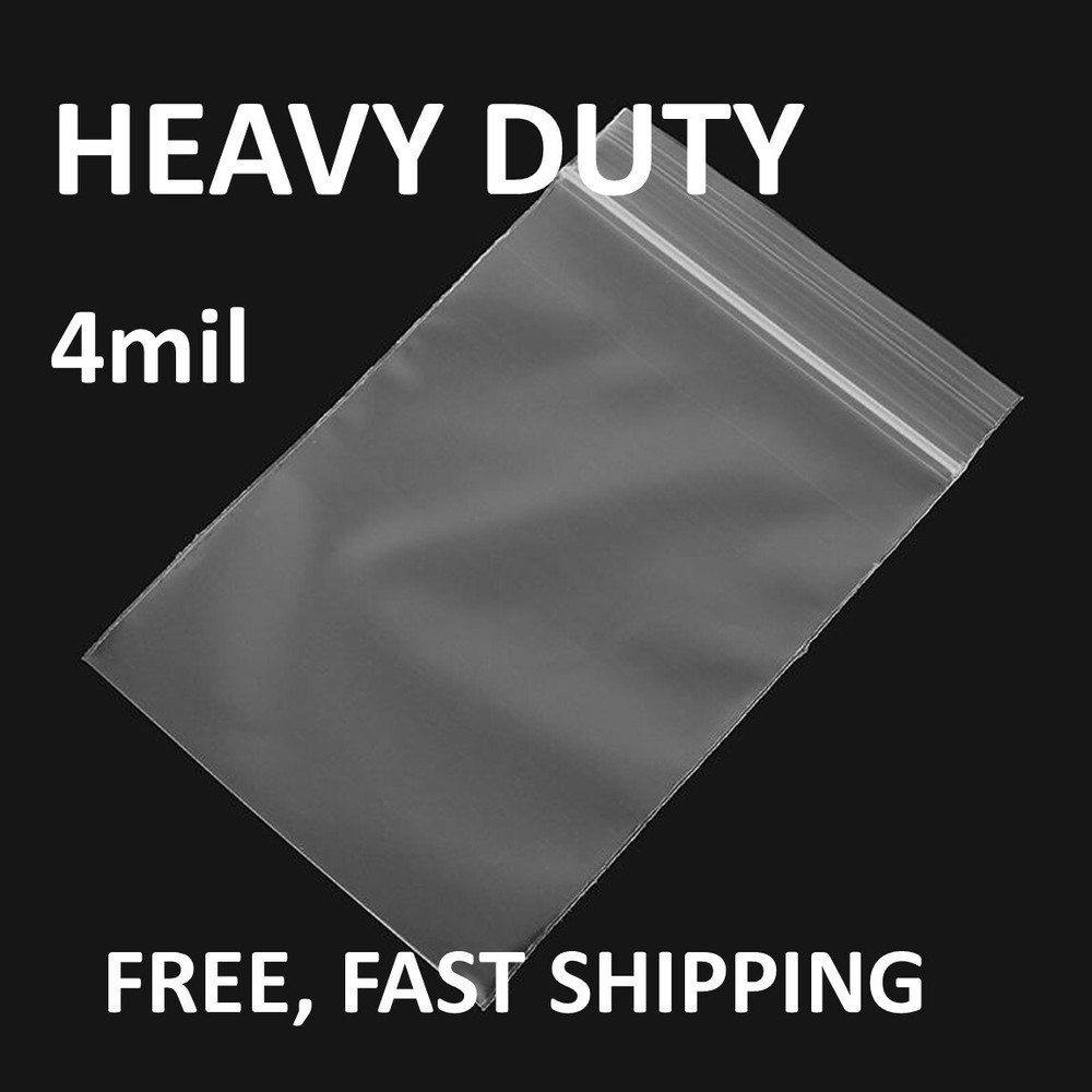 3″x5″ CLEAR 4MIL ZIP SEAL TOP LOCK BAGS POLY PLASTIC RECLOSABLE ZIPPER BAGGIES