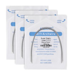 AZDENT Dental Ortho Super Elastic Niti Arch Wire Round /Natural Stainless Steel