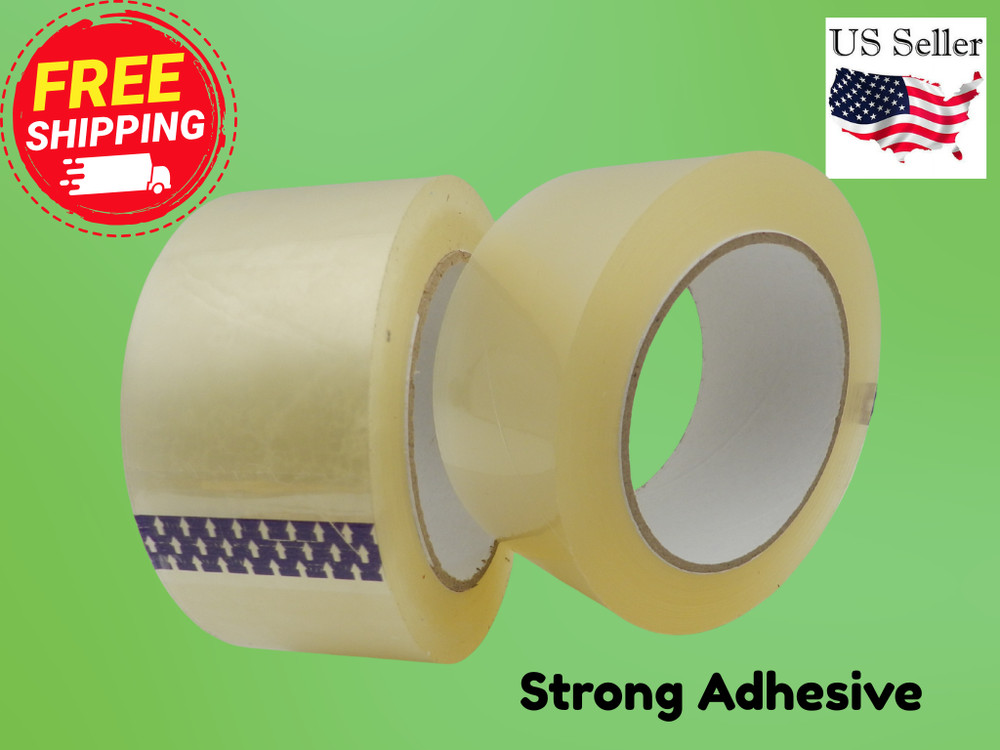 2 Rolls Clear Sealing Tapes 2 mil 2″ x 220 Yard