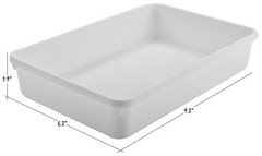 Masirs Interlocking Drawer Organizer Bins – Durable Various Sizes, White