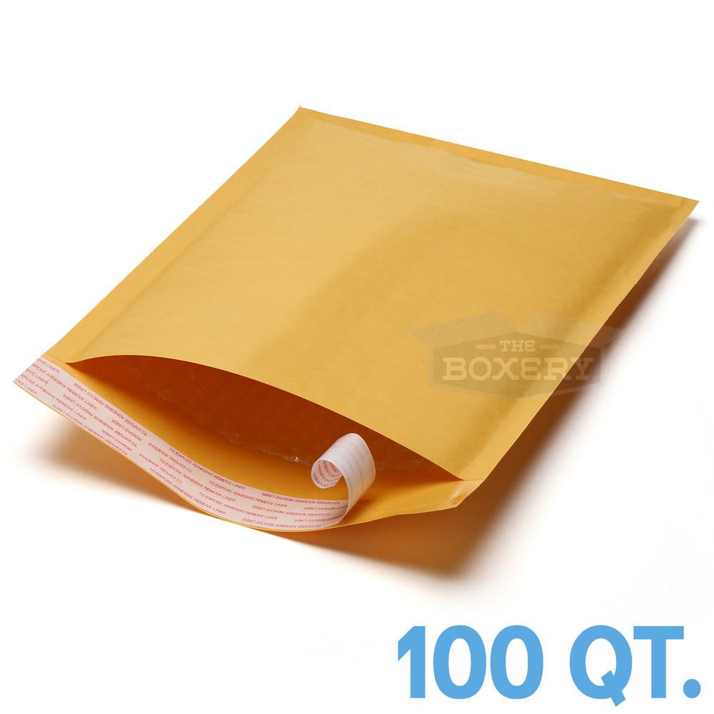 100 #3 8.5×14.5” Kraft Bubble Mailers – Made in the USA – from TheBoxery
