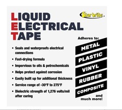 STAR BRITE Liquid Electrical Tape with Applicator Brush Cap Black4 OZ.