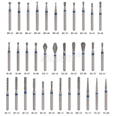 AZDENT Dental Diamond Burs High Speed Handpiece Friction Grip 5/Pc/100Pc/200Pc