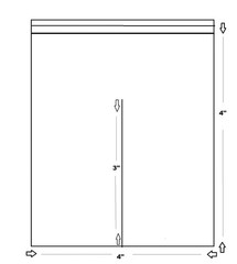 4×4 Bags 2-Compartment Poly Clear Center Split Divider Middle 4″ Reclosable 1…