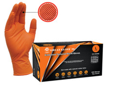 Great Glove Heavy Duty Nitrile Gloves-8Mil Orange (Case of 10 Boxes)