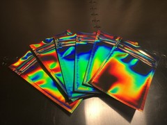 200 Quantity STASHIELD Holographic Smell Proof Mylar Bags Resealable Packaging
