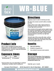 Ecotex® WR-BLUE – Water Resistant Diazo Screen Printing Emulsion – Quart- 32oz