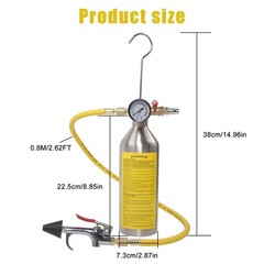 A/C AC Air Conditioner System Flush Canister Gun Tool Kit For R134 R12 R22 R404