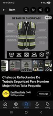 *JKSafety 9 Pockets Hi-Vis Black Safety Vest 3XL
