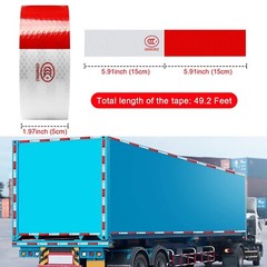 Reflective Tape CONSPICUITY Trailer Safety Warning Sign Auto Truck Red White NEW