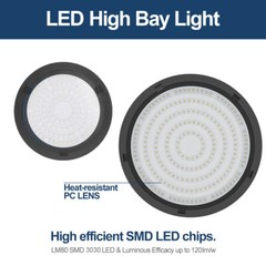 100W Led UFO High Bay Light Industrial Commercial Factory Warehouse Shop Light