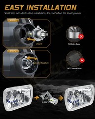 5×7 7×6 LED Headlights High Low Beam DOT Approved for International 9400i SBA