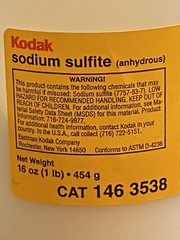 kodak Sodium Sulfite, 1lb. used on polaroid film