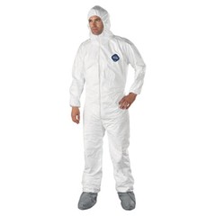 Dupont Disposable Tyvek Protective Coverall Clean Paint Bunny Suit Hood & Boots