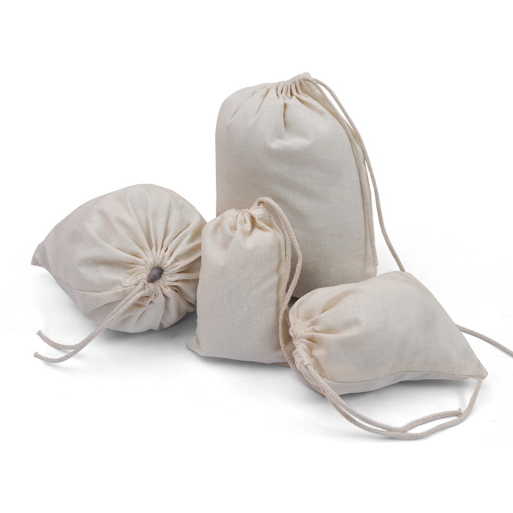 12 x 20 Inches 100% Cotton Reusable Storage Premium Single Drawstring Bags