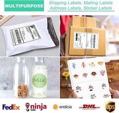 50-1000 Half Sheet Shipping Labels Page 8.5×5.5 Self Adhesive Round 2 Per Sheet