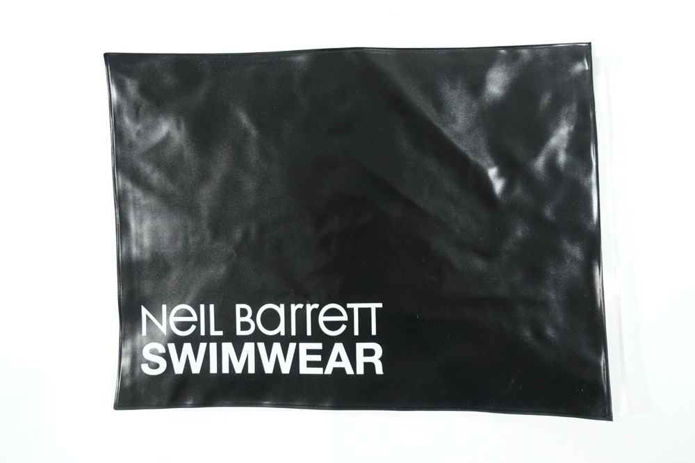 NEIL BARRETT BLACK SWIMWEAR RECLOSABLE ZIP SEAL SLIDE LOCK BAG NEW