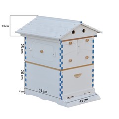 2026 White Wooden Auto Bee Hives Cedarwood + 7PCS Beekeeping Honey Hive Frames