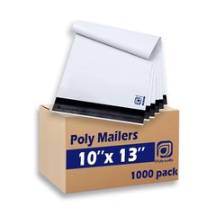 POLYSELLS 1000 Pcs 10×13 Inch White Poly Mailers Shipping Envelopes, Strong