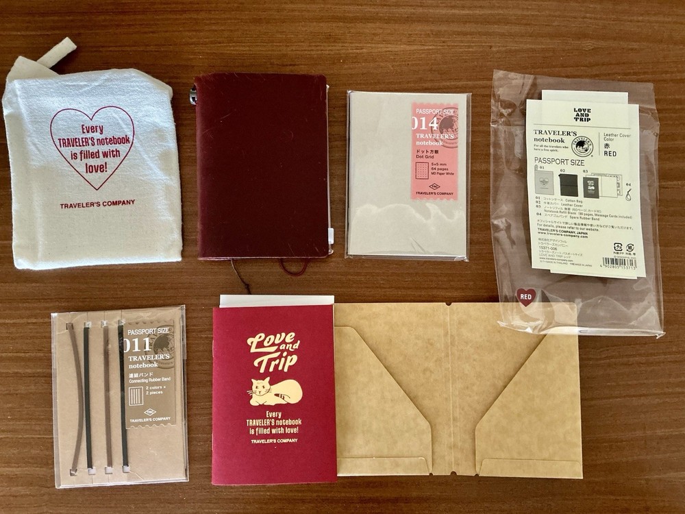Traveler’s Company Love and Trip Passport Size Notebook bundle