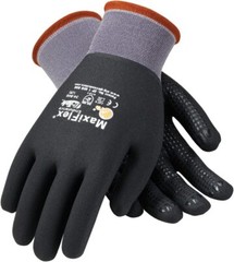 PIP 34-846 ATG MaxiFlex Micro Foam Nitrile Grip WORK GLOVES Dotted Palms 6 PAIR