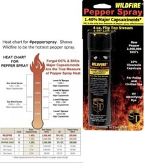4 oz Wildfire Pepper FLIP TOP STREAM Spray Home POLICE Self Defense USA HOT HOT