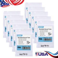 AZDENT Orthodontic Buccal Tubes 1st Molar Roth 022 Bondable Convertible Mesh
