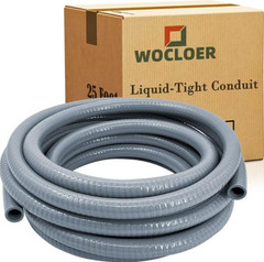 PVC Liquid-Tight Conduit – 2 Inch 25 Foot Flexible PVC Non Metallic Electrica…