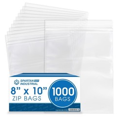 Durable 8×10 Zip Seal Plastic Bags – 1000 Count 2 Mil Airtight Packaging