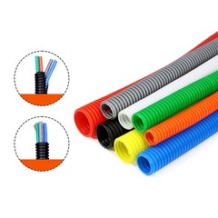 Automotive Wire Protector Harness Corrugated Split Wire Loom Conduit Flex Tubing