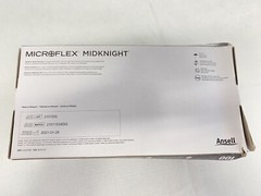 (100/Pk) ANSELL Microflex Midknight Nitrile Exam Gloves – XSmall – Black MK296XS