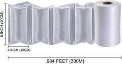 2 Rolls Air Pillow Film 8x4x2000ft Cushion Void Fill Shipping 1.2 Mil 2″ Core