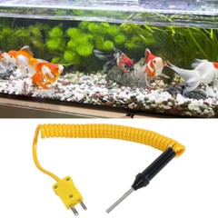 2/4pcs K-Type Thermocouple Probe Digital Thermometer Steel Sensor Spiral Cable
