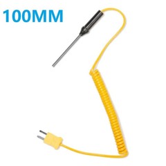 2/4pcs K-Type Thermocouple Probe Digital Thermometer Steel Sensor Spiral Cable