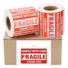 2″x3″ Fragile Stickers Fragile Mailing Label Sticker Handle With Care 500/roll