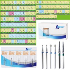 AZDENT Dental FG Diamond Burs for High Speed Handpiece Friction Grip 5pcs/pack