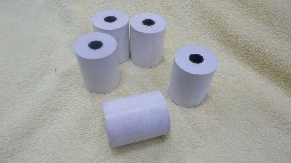 (5) Direct Thermal Printing Paper Rolls 2.25 x 82 Feet, White, 5 Pack, N7