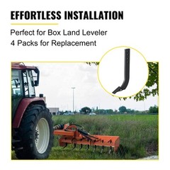 VEVOR 18” Box Blade Shank Scarifier Shanks Teeth 4 Holes Box Scraper Shank 4pcs