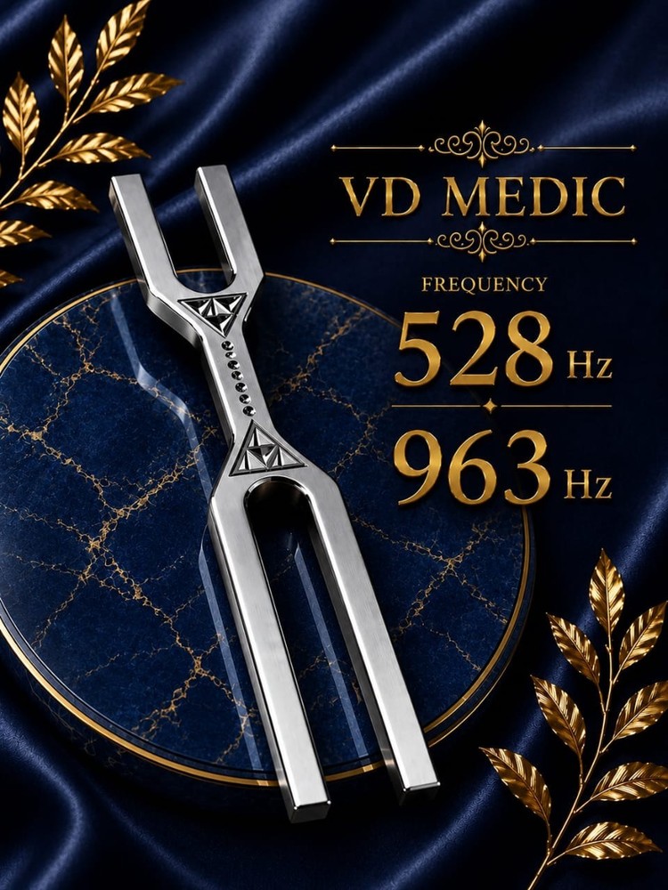 DNA Key 528Hz/963 Hz Dual Side Giant Tuning Fork/Divine Energy + Meditation