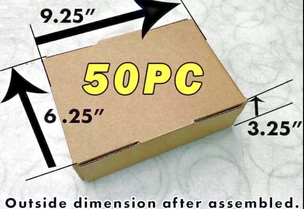 50 Pieces 9″ x 6″ x 3″ Corrugated Security Mailer Shipping Box Boxes