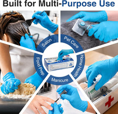 Schneider Medical Nitrile Exam Gloves, 4 Mil, Powder-Free, Latex-Free, Disposabl