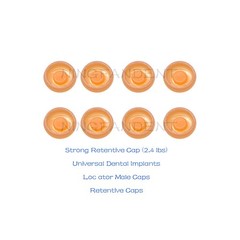8Pcs US Dental Overdenture Male Cap ZEST Locator Syste Implant Retention Inserts