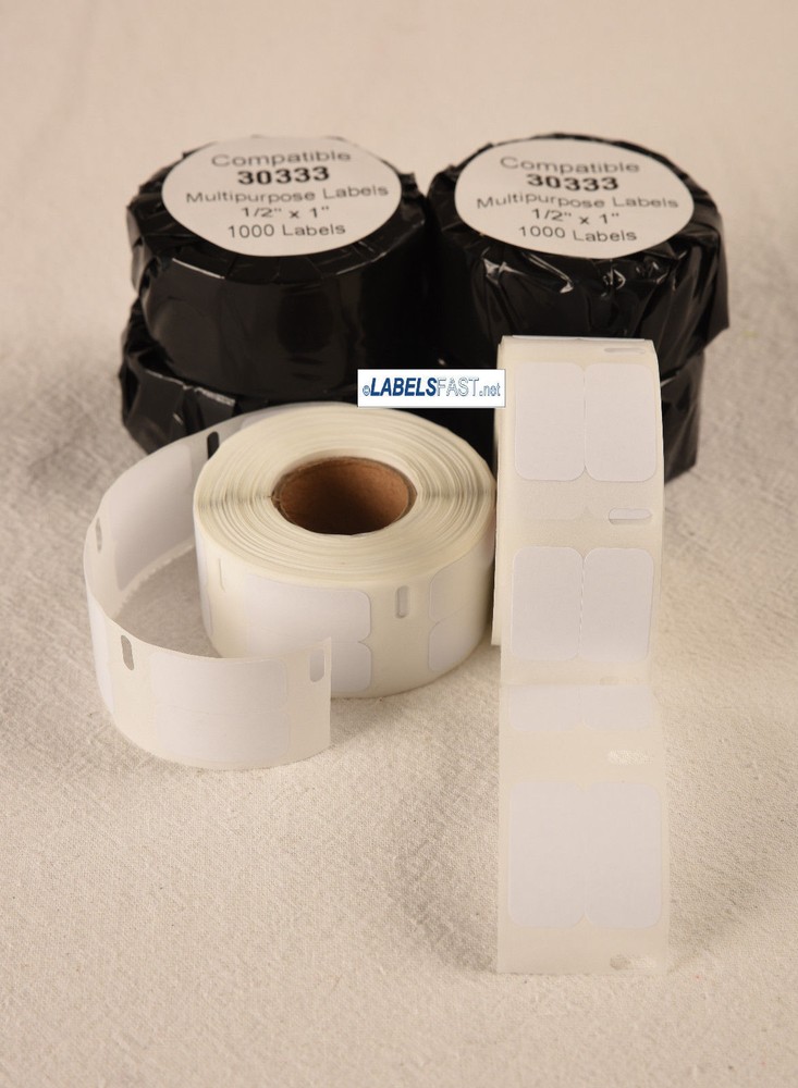 Compatible DYMO 30333 Multipurpose Labels (1/2″ x 1″)-Each Roll has 1000 Labels