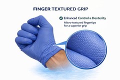 Cuff First Nitrile Exam Gloves Case 2000 Ct (16 x 125) Blue Latex-Free