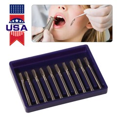 Dental Midwest FG #558 Straight Fissure Crosscut Carbide Burs 10-100Pk
