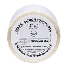 ZEBRA ELTRON 1.5×1 (1-1/2″ x 1″) Direct Thermal Labels – (1) Roll of 520