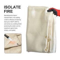 Welding Blanket | 4′ x 6′ Fire Flame Retardant Fiberglass Safety Shield Grommets