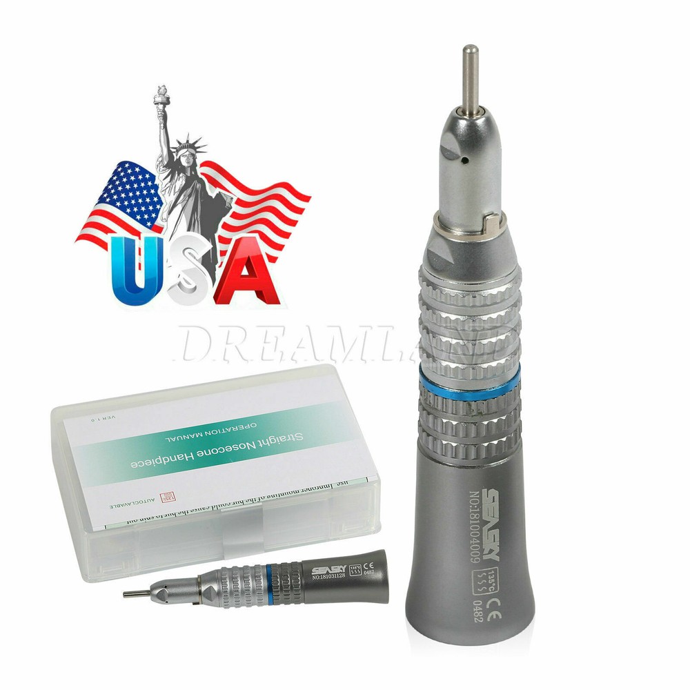 Dental Slow Speed Push/Latch Contra Angle Straight Motor Handpiece 2/4Hole PRU