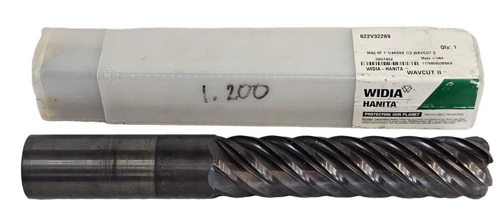 Widia Hanita 622V32289, 1-1/4″ x 6″ x 9-1/2″ Wavcut II Variator End Mill CT-2303